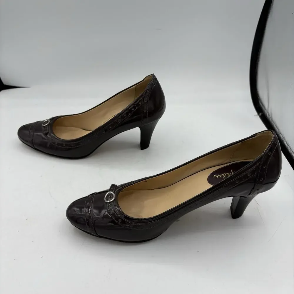 Cole Haan‎ Heels Womens Size 8 B Brown Pumps Block Buckle